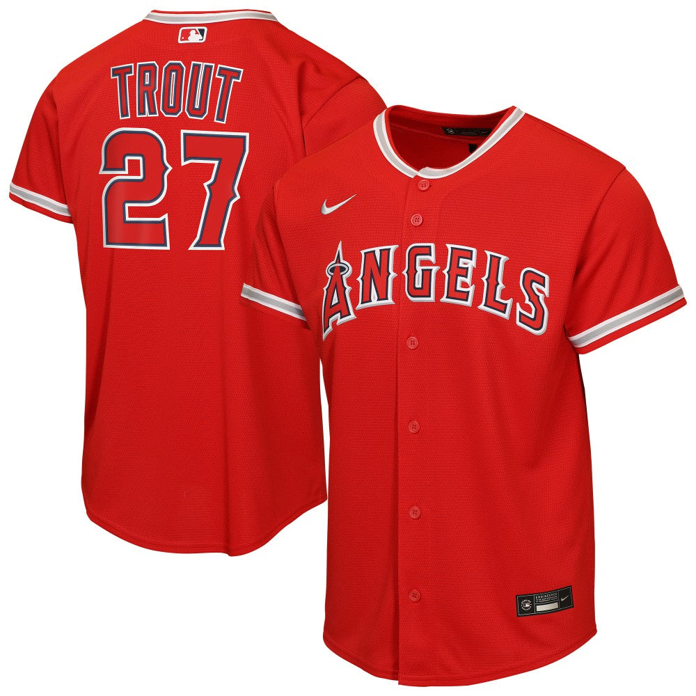 Mike Trout Los Angeles Angels Nike Youth Alternate Replica Jersey - Red - Nike Sale