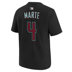 Ketel Marte Arizona Diamondbacks Nike Youth Name & Number T-Shirt - Black - Nike Discount