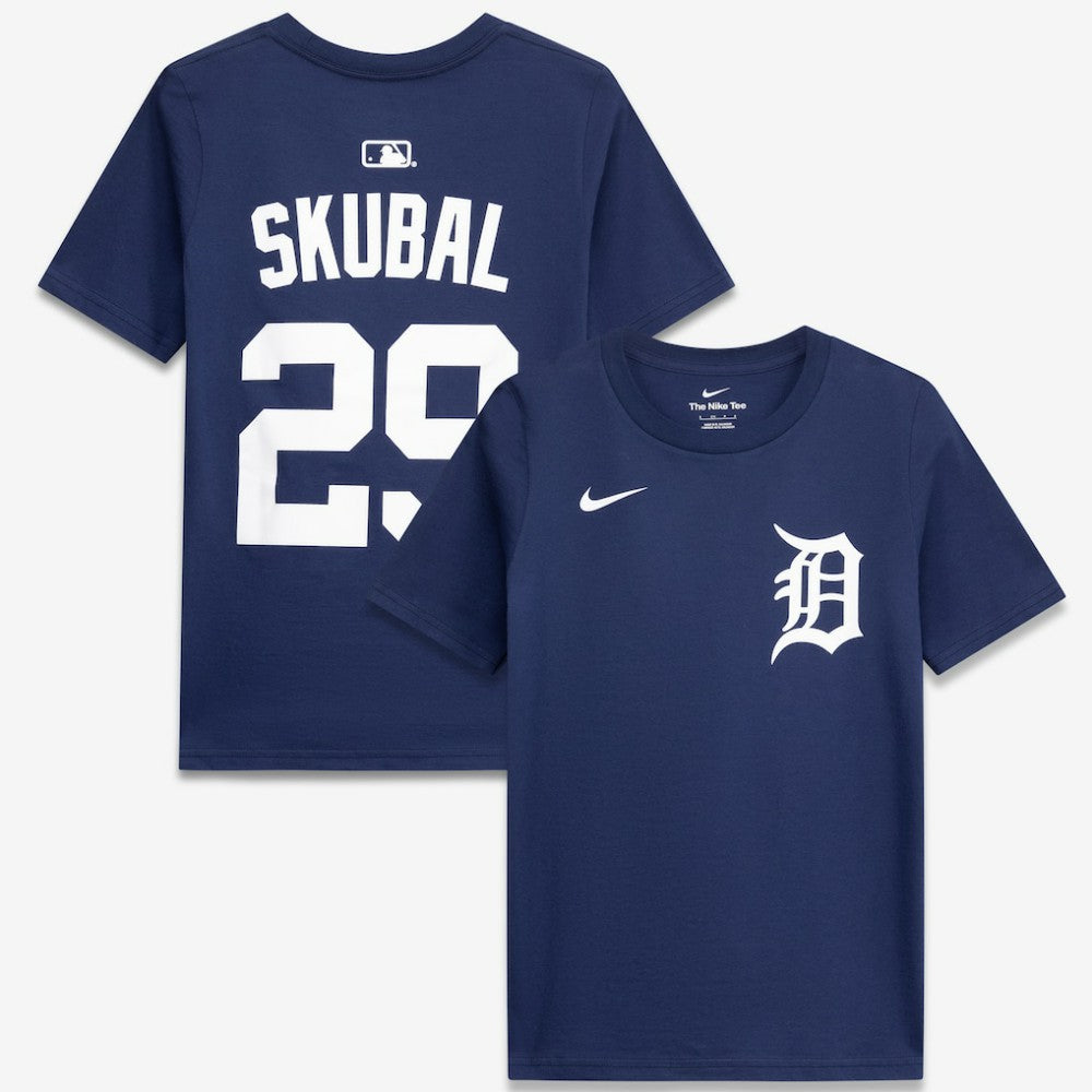 Tarik Skubal Detroit Tigers Nike Youth Name & Number T-Shirt - Navy - Nike Discount