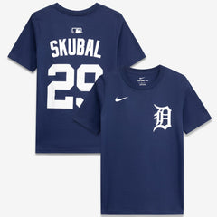 Tarik Skubal Detroit Tigers Nike Youth Name & Number T-Shirt - Navy - Nike Discount