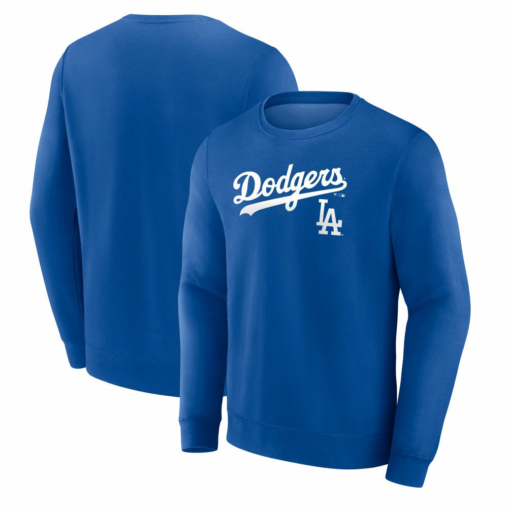 Los Angeles Dodgers Team Lockup Sweatshirt - Royal - MLB Online