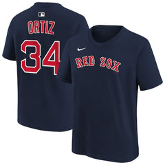 David Ortiz Boston Red Sox Nike Youth Name & Number T-Shirt - Navy - Nike Discount