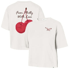 47 brand Philadelphia Eagles '47 Women's Love Letter Reed City T-Shirt Cream