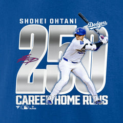 Shohei Ohtani Los Angeles Dodgers 250 Home Runs T-Shirt - Royal - MLB Sale
