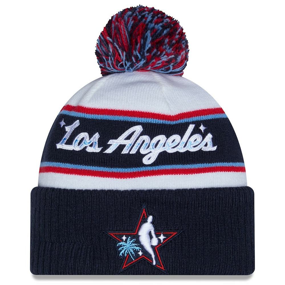 2026 NBA All-Star Game Cuffed Knit Hat with Pom White/Navy | New Era for sale