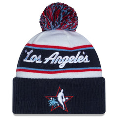 2026 NBA All-Star Game Cuffed Knit Hat with Pom White/Navy | New Era for sale