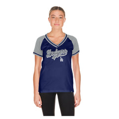 Los Angeles Dodgers New Era Women's Gameday V-Neck T-Shirt - Royal - New Era Sale