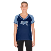 Tampa Bay Rays New Era Women's Gameday V-Neck T-Shirt - Navy - New Era Online