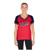 Los Angeles Angels New Era Women's Gameday V-Neck T-Shirt - Red - New Era Online