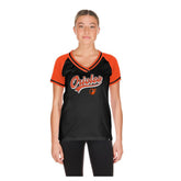 Baltimore Orioles New Era Women's Gameday V-Neck T-Shirt - Black - New Era on Sale