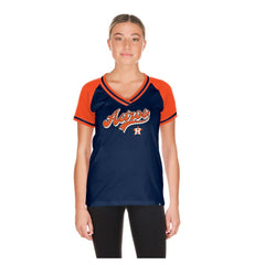 Houston Astros New Era Women's Gameday V-Neck T-Shirt - Navy - New Era Online