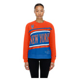 New York Mets New Era Women's Gameday Fleece Sweatshirt - Royal/Orange - New Era Lifestyle