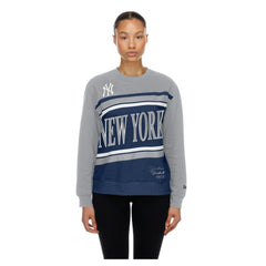 New York Yankees New Era Women's Gameday Fleece Sweatshirt - Navy/Gray - New Era Lifestyle