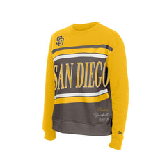San Diego Padres New Era Women's Gameday Fleece Sweatshirt - Brown/Gold - New Era Discount