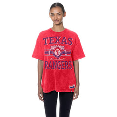 Texas Rangers New Era Women's Oversized Boyfriend T-Shirt - Red - New Era Sale