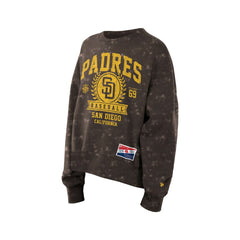 San Diego Padres New Era Women's Throwback Oversized Boxy Sweatshirt - Brown - New Era Discount