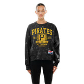 Pittsburgh Pirates New Era Women's Throwback Oversized Boxy Sweatshirt - Black - New Era Sale