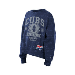 Chicago Cubs New Era Women's Throwback Oversized Boxy Sweatshirt - Royal - New Era Online