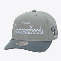 Arizona Diamondbacks Mitchell & Ness Cooperstown Thunderstorm Head Coach Pro-Crown Adjustable Hat - Gray - Mitchell & Ness Lifestyle
