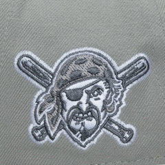 Pittsburgh Pirates Mitchell & Ness Thunderstorm Head Coach Pro-Crown Adjustable Hat - Gray - Mitchell & Ness Lifestyle