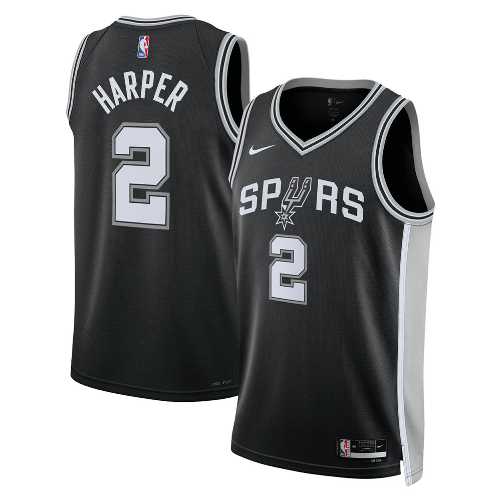 Dylan Harper San Antonio Spurs Unisex 2025 NBA Draft First Round Pick Swingman Jersey Icon Edition Black | Nike outlet