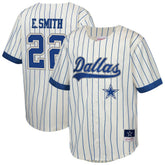 Mitchell & Ness Emmitt Smith Dallas Cowboys Youth Retired Player Name & Number Baseball Jersey Cream