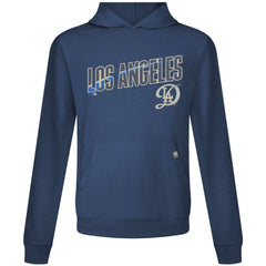 Los Angeles Dodgers Levelwear City Connect Relay Back Splash Pullover Hoodie - Navy - MLB Lifestyle