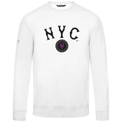 New York Mets Levelwear City Connect Zane Back Splash Sweatshirt - White - MLB Lifestyle