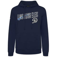 Los Angeles Dodgers Levelwear City Connect Podium Back Splash Pullover Hoodie - Navy - MLB on Sale
