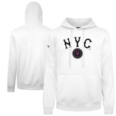 New York Mets Levelwear City Connect Podium Back Splash Pullover Hoodie - White - MLB Lifestyle
