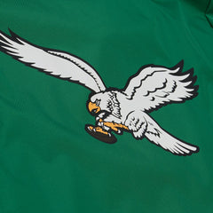 Mitchell & Ness Philadelphia Eagles Coaches Full-Snap Hooded Windbreaker Jacket Kelly Green
