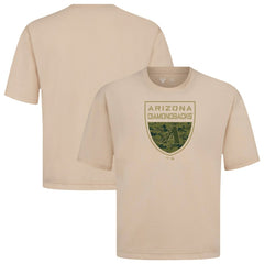 Arizona Diamondbacks Levelwear Oversized Luxe Signature Knit Buckler T-Shirt - Khaki - MLB Online