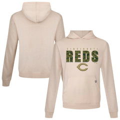 Cincinnati Reds Levelwear Relay Protect Pullover Hoodie - Khaki - MLB Discount