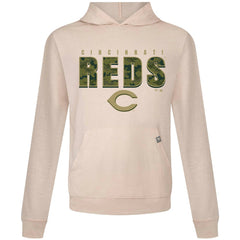 Cincinnati Reds Levelwear Relay Protect Pullover Hoodie - Khaki - MLB Discount