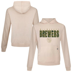 Milwaukee Brewers Levelwear Relay Protect Pullover Hoodie - Khaki - MLB Lifestyle