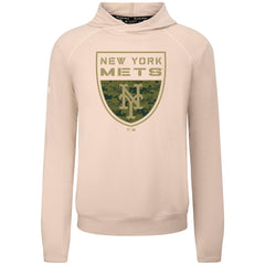 New York Mets Levelwear Mandate Buckler Tri-Blend Pullover Hoodie - Khaki - MLB Online