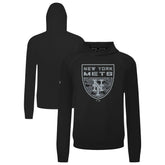 New York Mets Levelwear Mandate Buckler Tri-Blend Pullover Hoodie - Black - MLB Sale