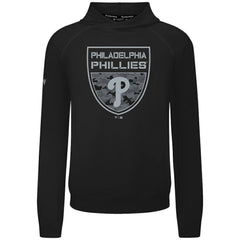 Philadelphia Phillies Levelwear Mandate Buckler Tri-Blend Pullover Hoodie - Black - MLB Sale