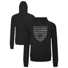 Chicago Cubs Levelwear Mandate Buckler Tri-Blend Pullover Hoodie - Black - MLB Discount