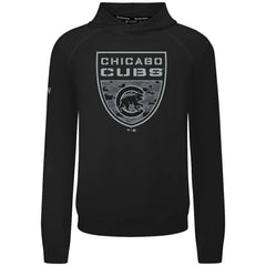 Chicago Cubs Levelwear Mandate Buckler Tri-Blend Pullover Hoodie - Black - MLB Discount