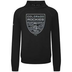 Colorado Rockies Levelwear Mandate Buckler Tri-Blend Pullover Hoodie - Black - MLB Lifestyle