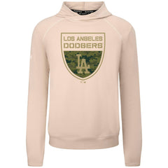 Los Angeles Dodgers Levelwear Mandate Buckler Tri-Blend Pullover Hoodie - Khaki - MLB Sale