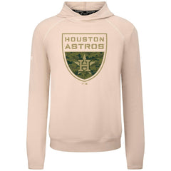Houston Astros Levelwear Mandate Buckler Tri-Blend Pullover Hoodie - Khaki - MLB Online