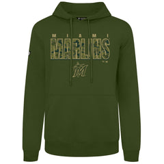Miami Marlins Levelwear Podium Protect Pullover Hoodie - Green - MLB Lifestyle