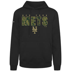 New York Mets Levelwear Podium Protect Pullover Hoodie - Black - MLB Lifestyle