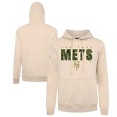 New York Mets Levelwear Podium Protect Pullover Hoodie - Khaki - MLB on Sale