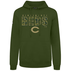 Cincinnati Reds Levelwear Podium Protect Pullover Hoodie - Green - MLB Lifestyle