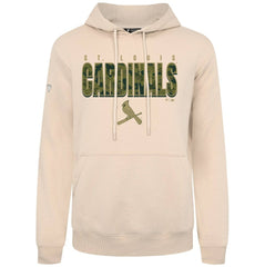 St. Louis Cardinals Levelwear Podium Protect Pullover Hoodie - Khaki - MLB Discount