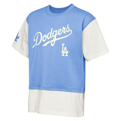 Los Angeles Dodgers Outerstuff Youth Ultimate Pastels Premium Double Run T-Shirt - Royal/Cream - MLB on Sale
