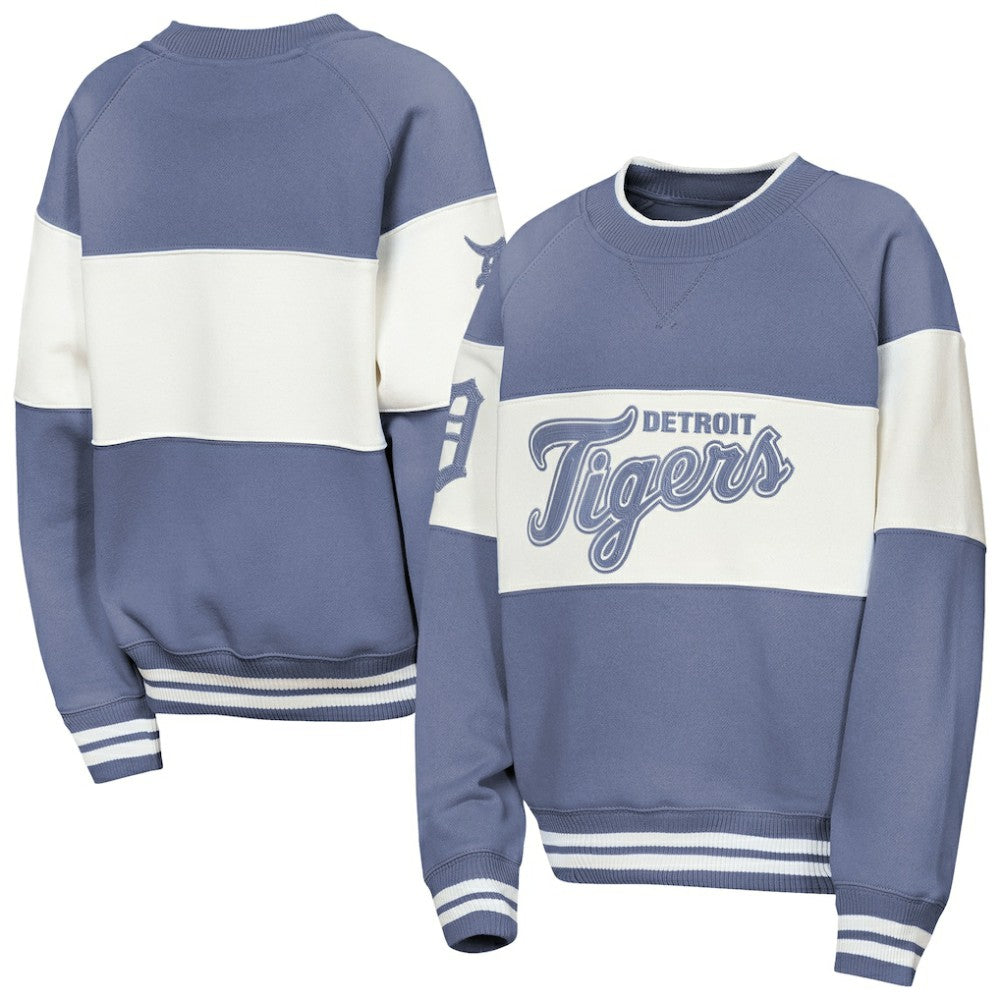 Detroit Tigers Outerstuff Youth Ultimate Pastels On Base Sweatshirt - Blue - MLB on Sale